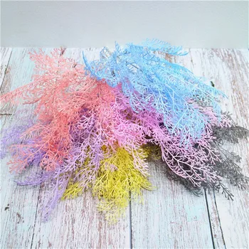 

10Pcs Fake Foggy Bunch 14.57" Length Simulation SPlastic Smoky Grass for Home Wedding Decorative Artificial Plants