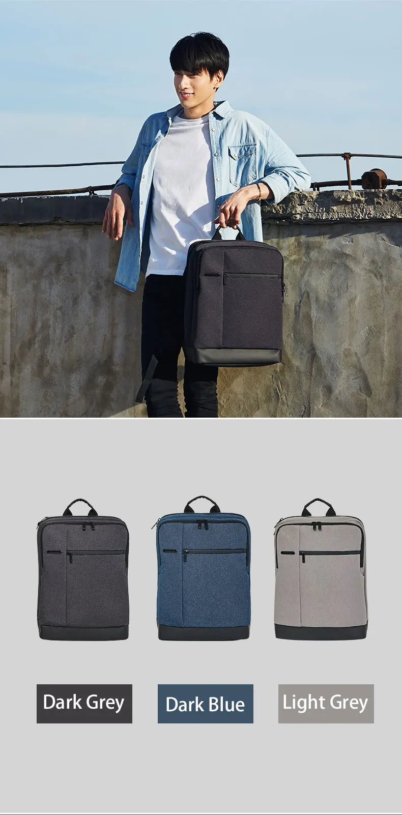 Xiaomi 90FUN Classic Waterproof 15.6inch laptop backpack men backpacks for teenage girls travel backpack bag women male xiomi H0 (14)