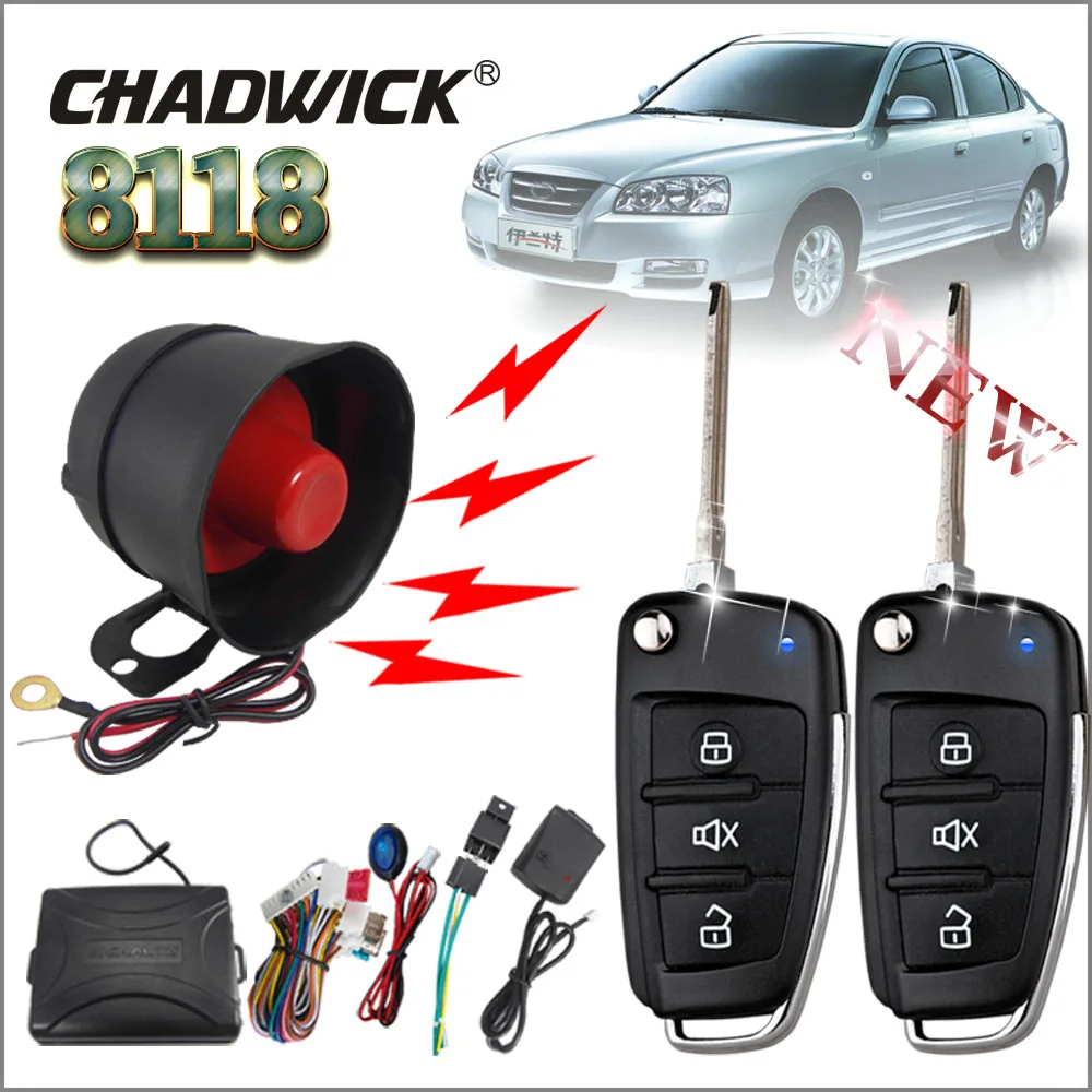 Автомобильная сигнализация CHADWICK 8118 для Hyundai Elantra #15 с откидным ключом и сиреной