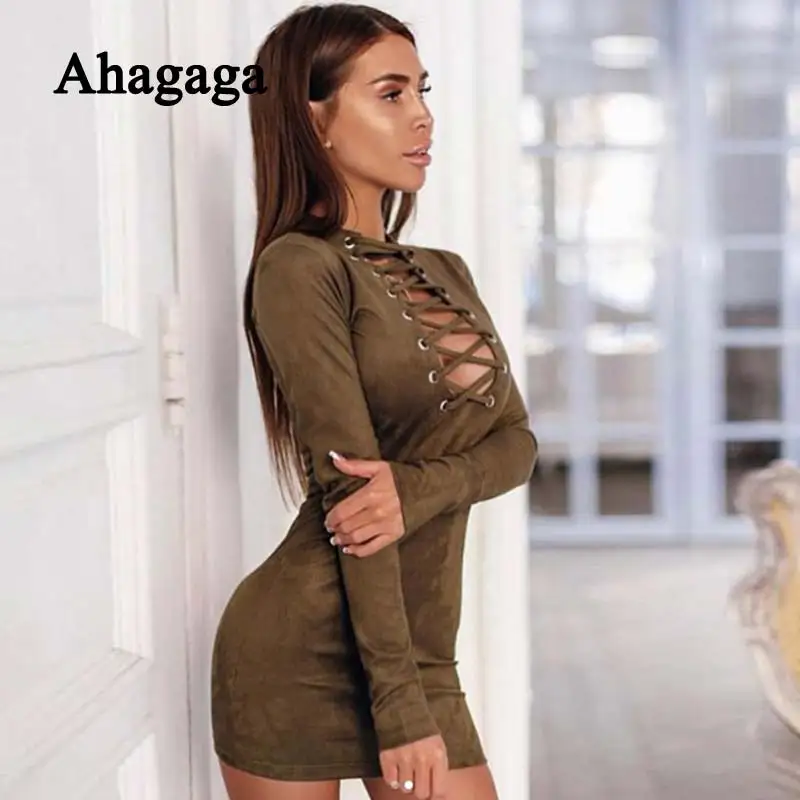 Ahagaga 2018 осеннее бархатное платье для женщин облегающее модное однотонное