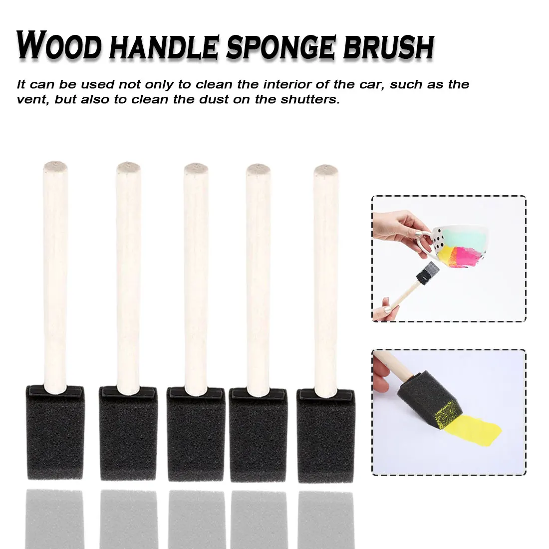 

5Pcs/set Car Air Conditioner Vent Brush Car Grille Cleaner Auto Detailing Blinds Duster Brush Car-styling Cleaning Supplies