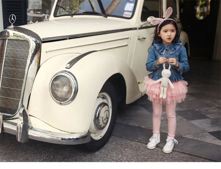 2-8 y children girls jackets lace ruffles denim jackets for girls clothes spring autumn coat fashion wash denim jacket girl (22)