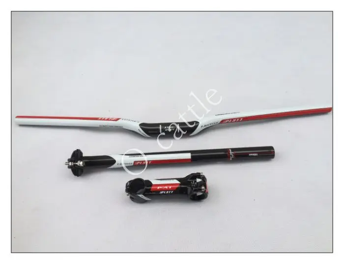 

2015 new PLATT FW carbon handlebar black grey kit MTB mountain rise handlebar + alu carbon stem + seatpost road bike