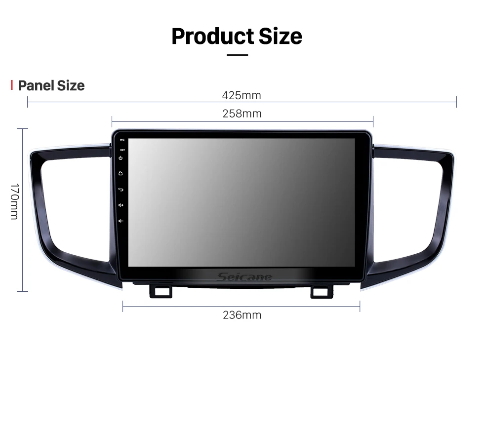 Top Seicane 2Din WIFI GPS Navi Car Radio Android 8.1 Multimedia Player Stereo for 2016-2018 Honda Pilot support Mirror Link OBD2 15