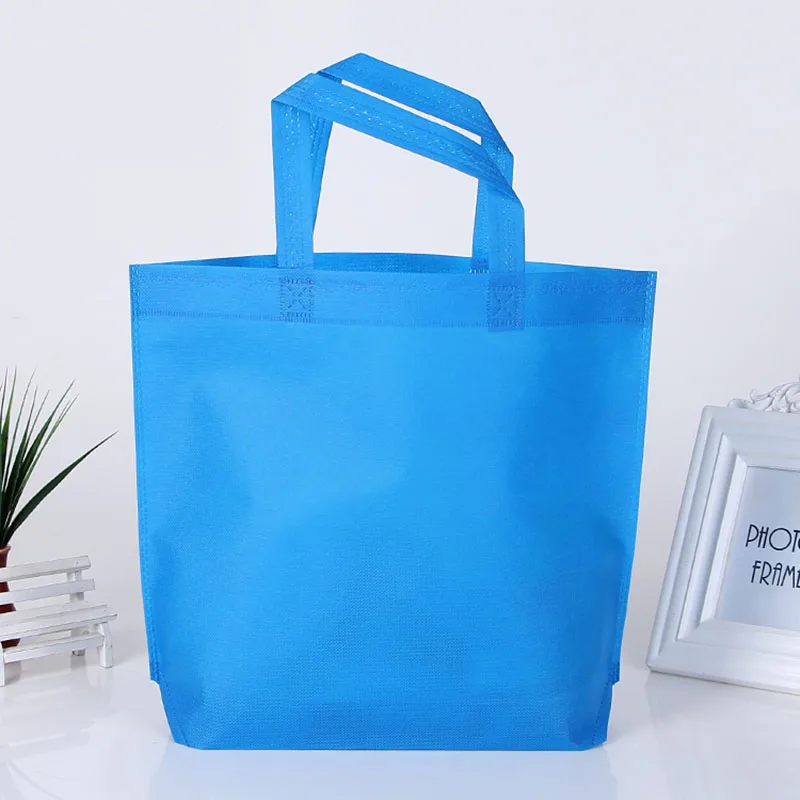 

12PCS/LOT Wholesale Custom Non Woven Bags with Handles 3 Size 8 Colors Recyle Non Woven Fabric Shopping Bag Can Print Logo HK106