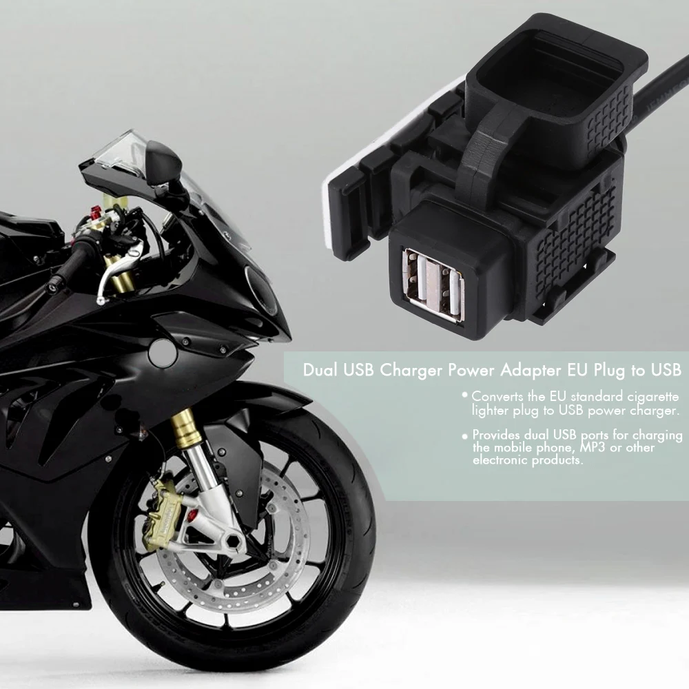 imágenes para 1.1A C823B Dual USB 1A Cargador de La Motocicleta Adaptador de Corriente Enchufe de LA UE a USB para BMW Motorcycle imágenes para 1.1A C823B Dual USB 1A Cargador de La Motocicleta Adaptador de Corriente Enchufe de LA UE a USB para BMW Motorcycle