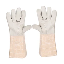 Натуральная коровья кожа износостойкая высокая термостойкость Рабочая защитная перчатка воловья электрическая сварочная перчатка