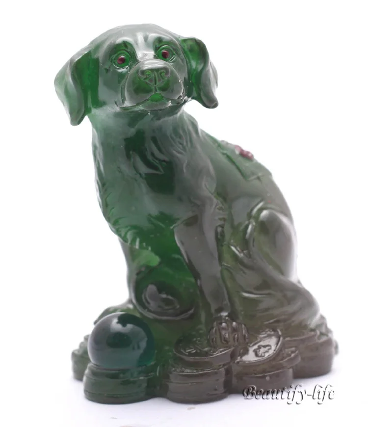 Green Dog Lucky Charmschinese Zodiacshenxiaoallochroic Mascotornamentnovel Gifts Tea Pet Amazing Presents1015ag - 