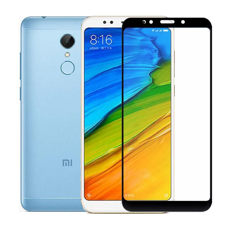 Защитное стекло с полным покрытием экрана для Xiaomi Redmi 5 Plus Note Global закаленное 6 Pro