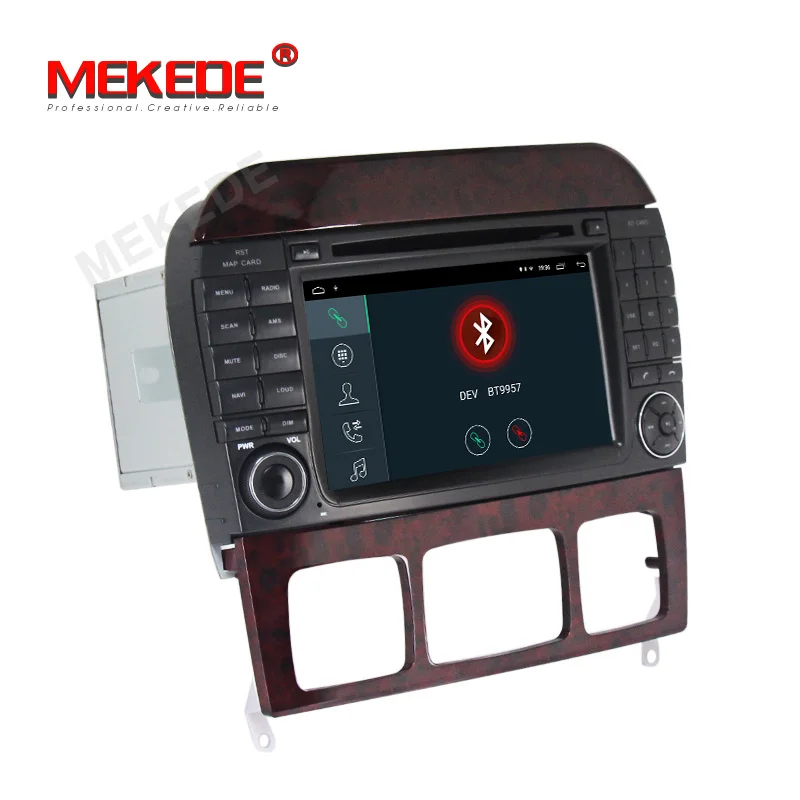 Flash Deal MEKEDE Car Multimedia Player dvd automotivo Radio GPS 2 din Android 9.1 For Mercedes/Benz/S320/S350/W220/W215/CL600 4G Wifi DVR 5