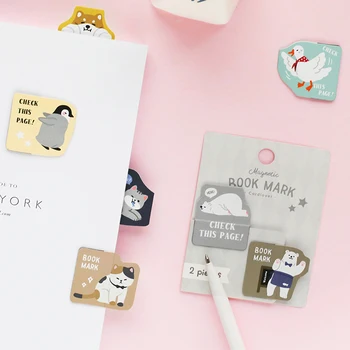

16PCS/8SETS probe small animal series creative fresh and lovely magnetic bookmark