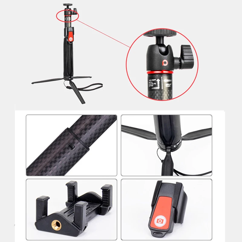 Штатив монопод BENRO SC1 из углеродного волокна портативный селфи Bluetooth для