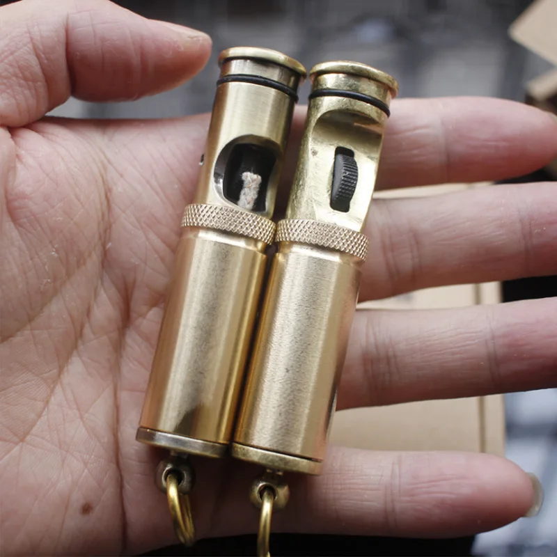  Creative Retro Pure Brass Lighter Trenches Old Kerosene Lighters Antique Machine lighter Novelty Ga