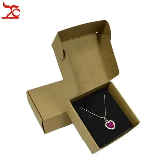 Environmental Protection Kraft Paper Jewelry Box Hand Made Ring Environmental Protection Kraft Paper Jewelry Box Hand Made Ring Pendant Earrings Holder Organizer Gift With