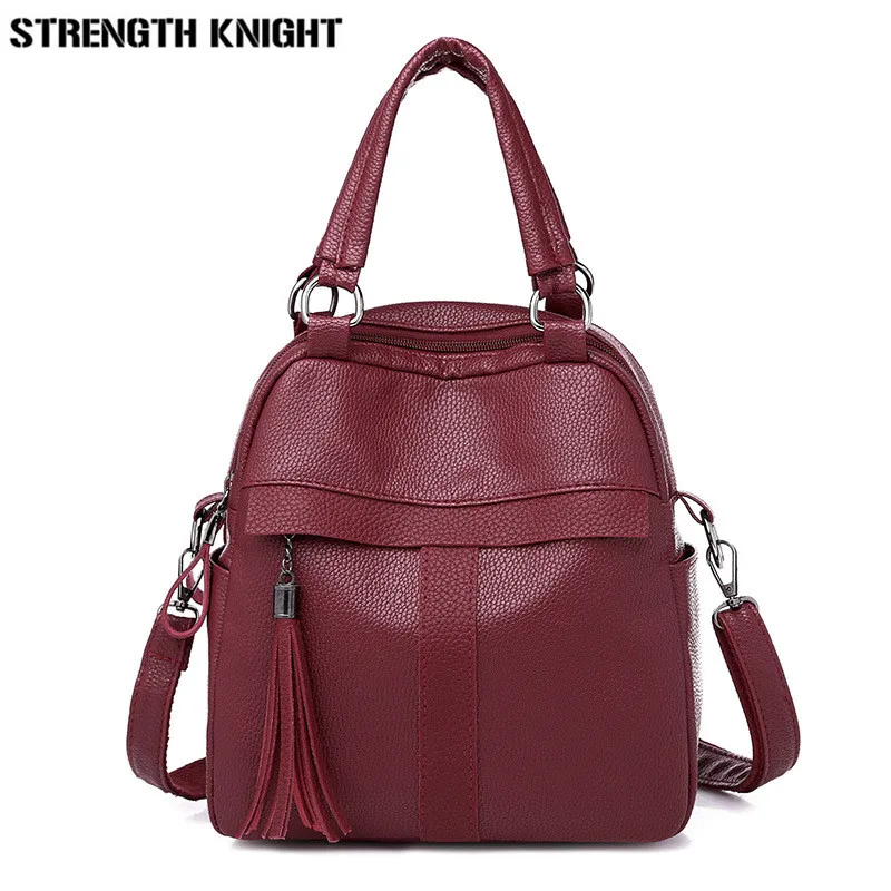 

Women Leather Backpack High Quality Bolsas Mochila Feminina Girl Schoolbag Shoulder Bag Luxury Women Backpacks Sac