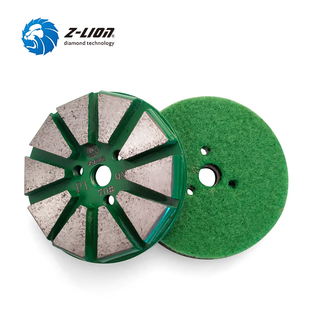 Z LION 3 Inch 1piece Diamond Grinding Pad Metal Bond Diamond Segments