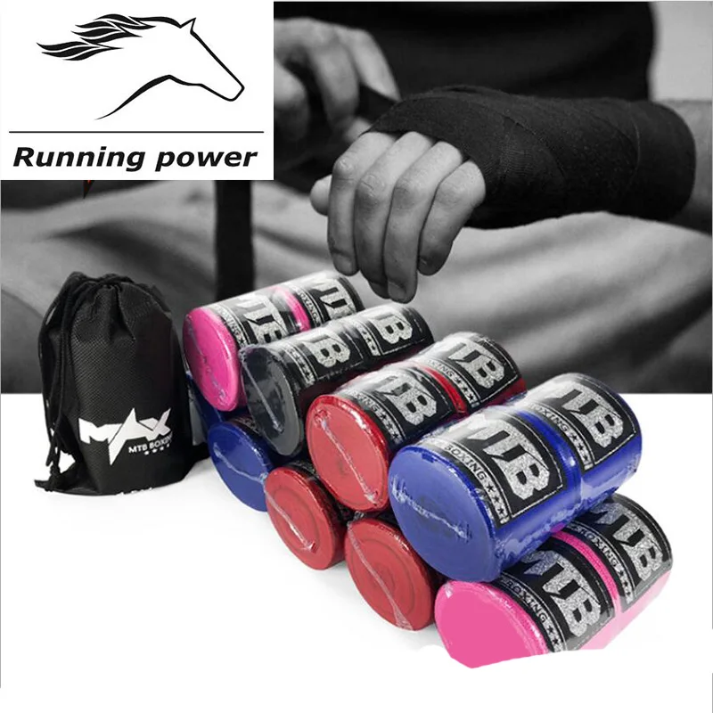 

2pcs/roll MTB boxing bandages sports Sanda tied hands with troublesome belts high elastic bandages Muay Thai fighting fighting p