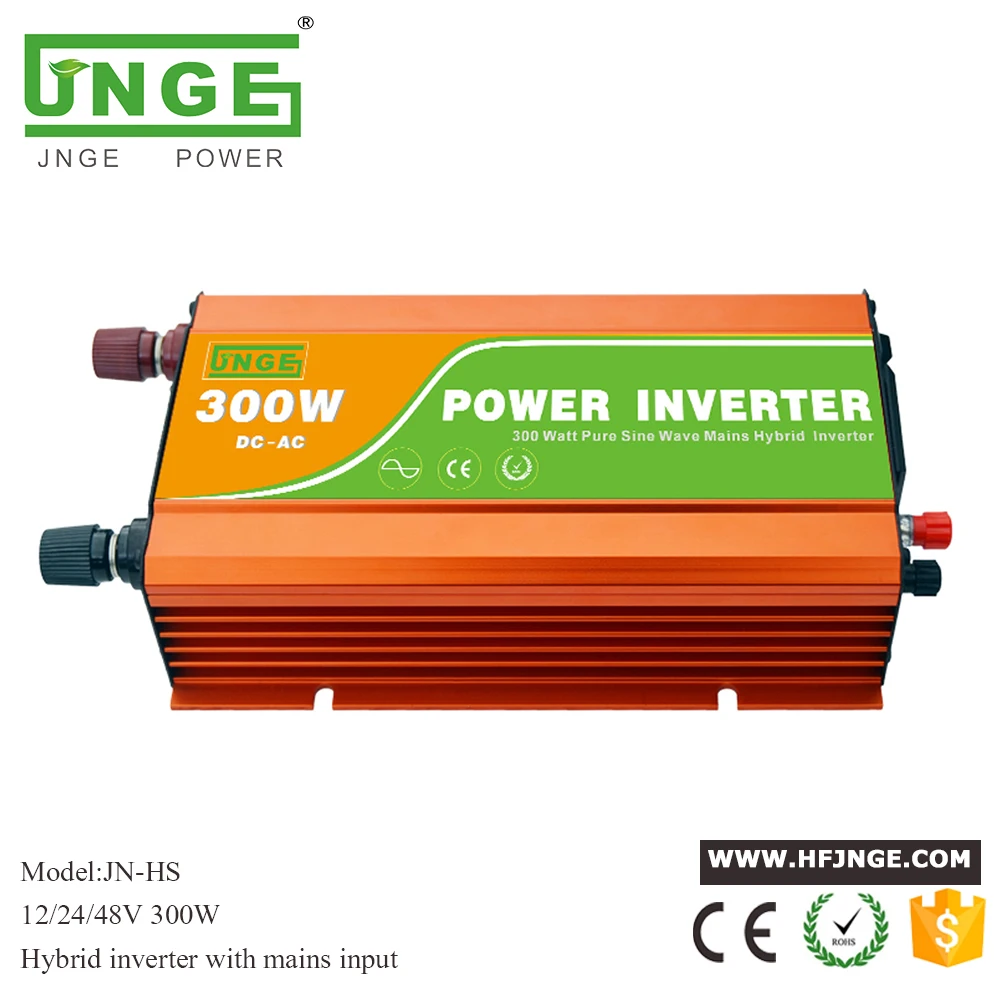 JNGE Мощность 600 Surge Мощность инвертор 300 Ватт чистая Синусоидальная волна инвертор 12В постоянного тока в переменный 110v 220v 240v AC Гибридный все в одном автомобильный инвертор