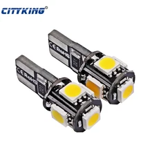 50 шт./лот светодиодный Canbus T10 5smd 5050 светодиодный Автомобильный свет Canbus светодиодный W5W t10 5 светодиодный 194 ОШИБОК белый свет автомобиль