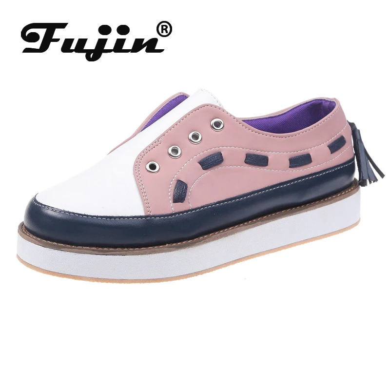 

Fujin Loafers Women Flat Shoes Thick Bottom Women Low Top Fashion Shoes Slip on Lazy Shoes Causal Peadal Shoes Autumn New Flats