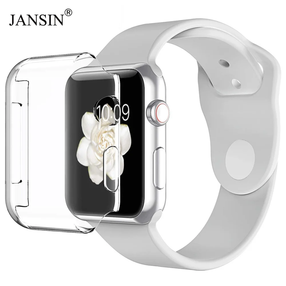 

TPU Transparent Protective Case For Apple Watch 40mm 44mm Serie 4 Cover Screen Protector For Apple Watch 44mm 40mm