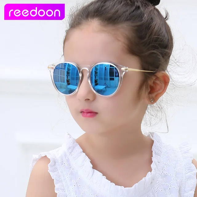 Reedoon Kids Girls Sunglasses Polarized UV400 Mirror Lens Metal Frame