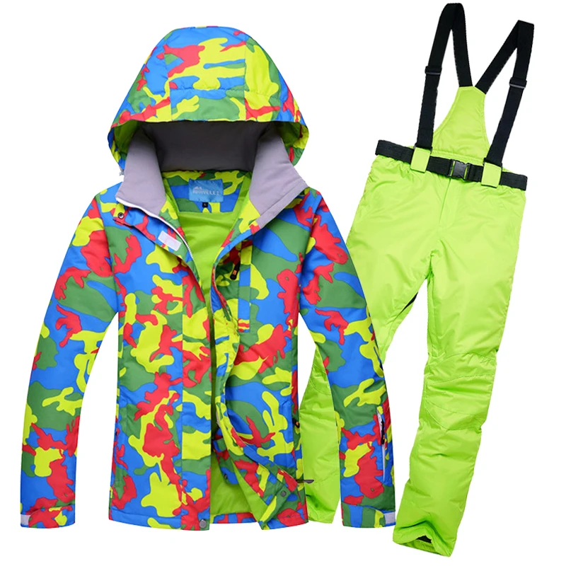 

2018 New Women Ski Jacket and Pant Female Snowboard Suit Snowboarding Coat and Trousers Winter Thick Thermal Jacket+pant Women