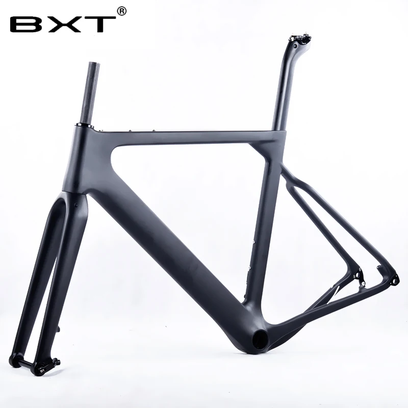 Flash Deal 2018 BXT Carbon Gravel Bike Frame aero Road or MTB frame 142x12mm disc brake Cyclocross Gravel Carbon Bicycle Frame 0