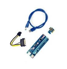 

free shipping 1x to 16x USB 3.0 Data Cable SATA 30/60CM PCIe PCI-E PCI Express Riser Card to 4Pin IDE Power Supply for Miner