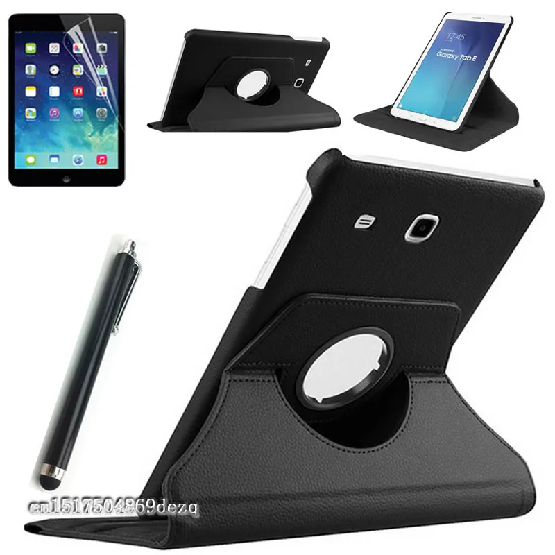 Luxury fashion Rotation Stand tablet protective case for samsung TabE 8" Cover for samsung