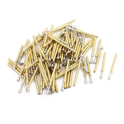 

100pcs P75-G2 1.0mm Dia 16.6mm Length Metal Spring Pressure Test Probe Needle