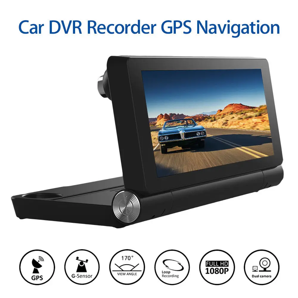 WiFi Car Center Console DVR Recorder G sensor Dual font b Camera b font Camcorder GPS