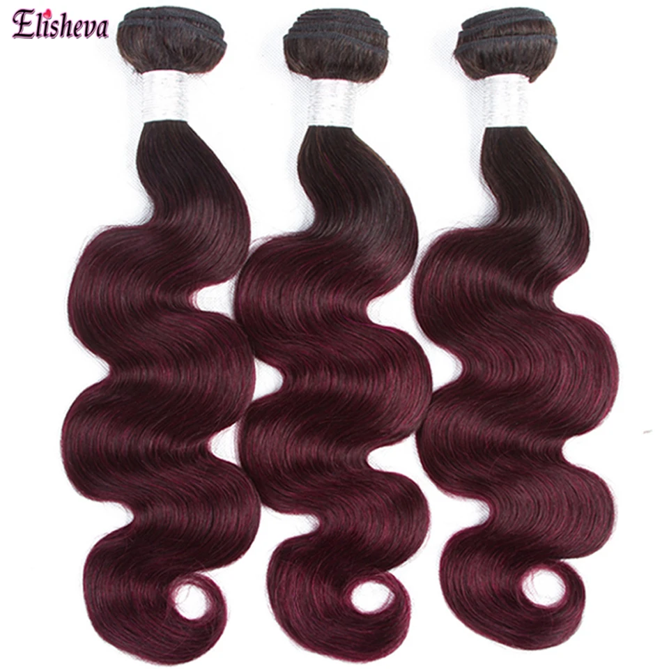 Elisheva пучки волос от светлого до темного цвета с фронтальной 1b/99J окрашенные перуанские волнистые человеческие волосы Remy фронтальное