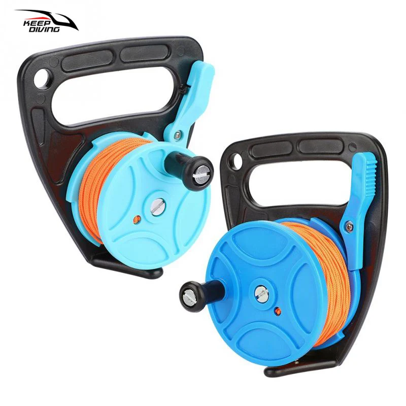 

KEEP DIVING Scuba Diving Tech Spool Reel with Thumb Stopper High Quality Nylon Swimming Scuba Spool Rope Dive Accessory