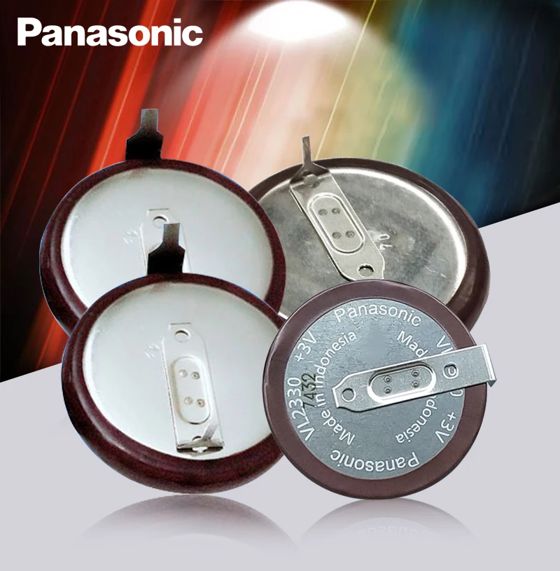 2 шт. Panasonic оригинальный VL2330/HFN 3 в 50 мАч 180 градусов перезаряжаемая батарея