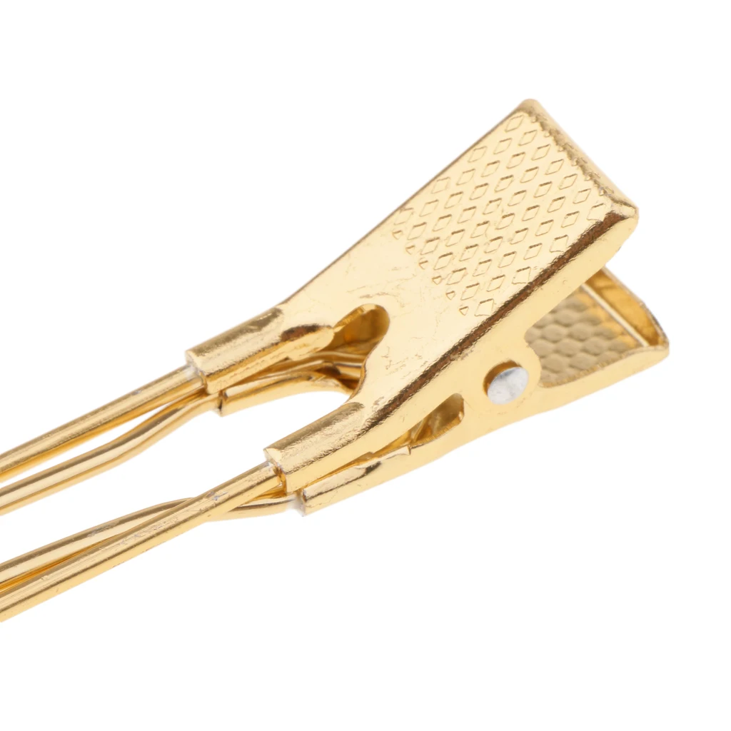 Lot 20pcs Section Hairdressing Tools Hair Salon Pin Curl Clips Clamps Aluminum- Silver/Gold