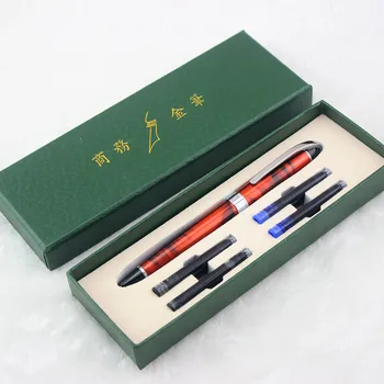 

High quality piston Fountain pen Full metal luxury pens Rotate converter Caneta Stationery Office school supplies escolar Ink