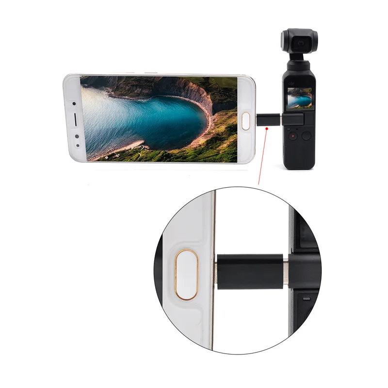 Micro-USB конвертер для DJI OSMO Карманный ручной Gimbal USB-C C type-C к Micro-USB адаптер Android телефон Разъем Запасные части