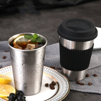 

Creative Stainless Steel Coffee Mug Nordic Style Beer Juice Cold Drink Cup Multipurpose Stainless Steel Mug Friendly Cylindrical