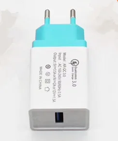 USB зарядное устройство quick charge 3,0 для Apple iPhone 7 8 6 6s ipad EU US зарядное устройство с адаптером для samsung s8 s9 huawei зарядное устройство - Цвет: sky blue