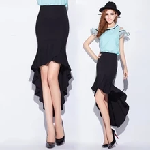 Настроить для женщин; Большие размеры xxs-9xl Bodycon оборками русалка юбка Дамы Асимметричный Макси длинное ласточкин хвост Юбки для женщин Faldas largas