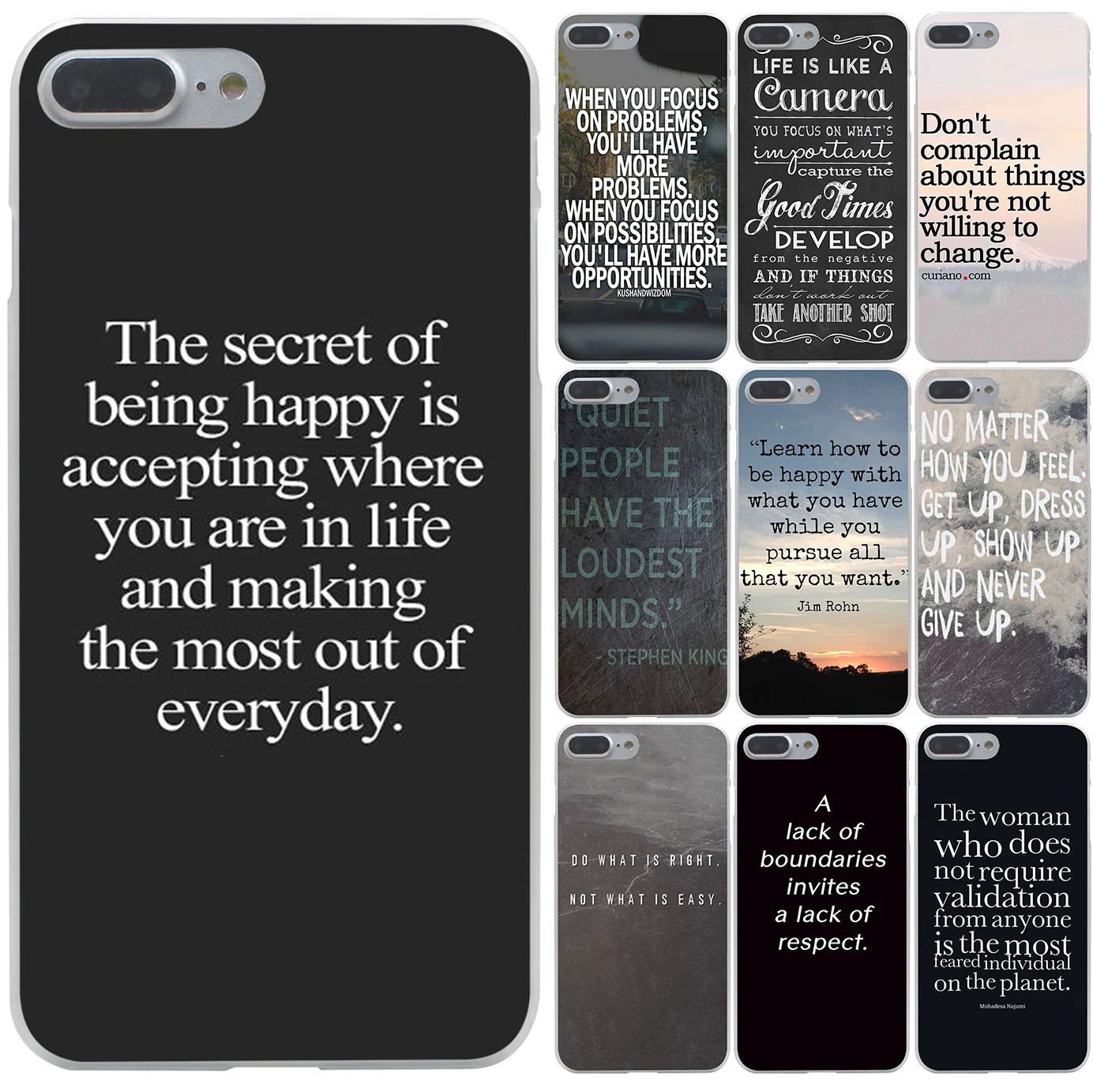 Home Phone Cases Inspirational Quotes Hard Case for iPhone