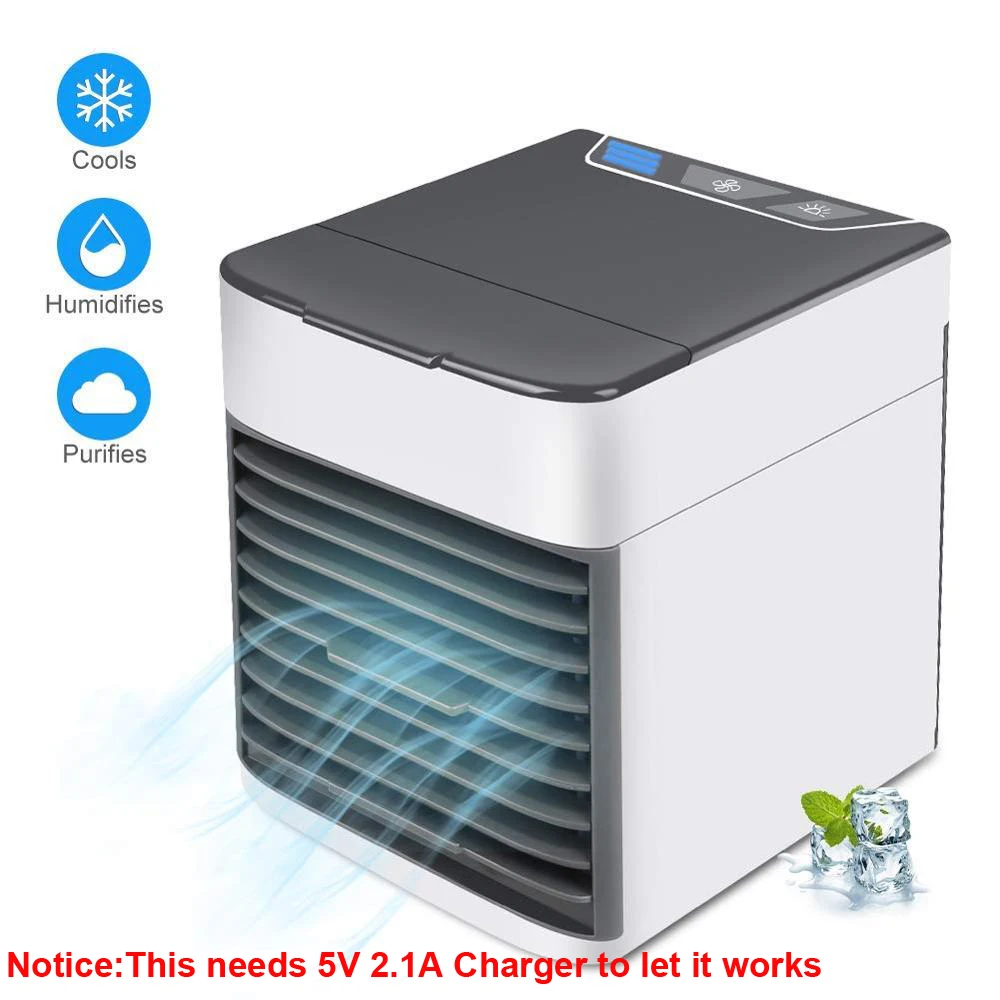 

USB Mini Portable Air Conditioner Arctic Air Cooler Humidifier Purifier LED Light Personal Space Fan Air Cooling Fan