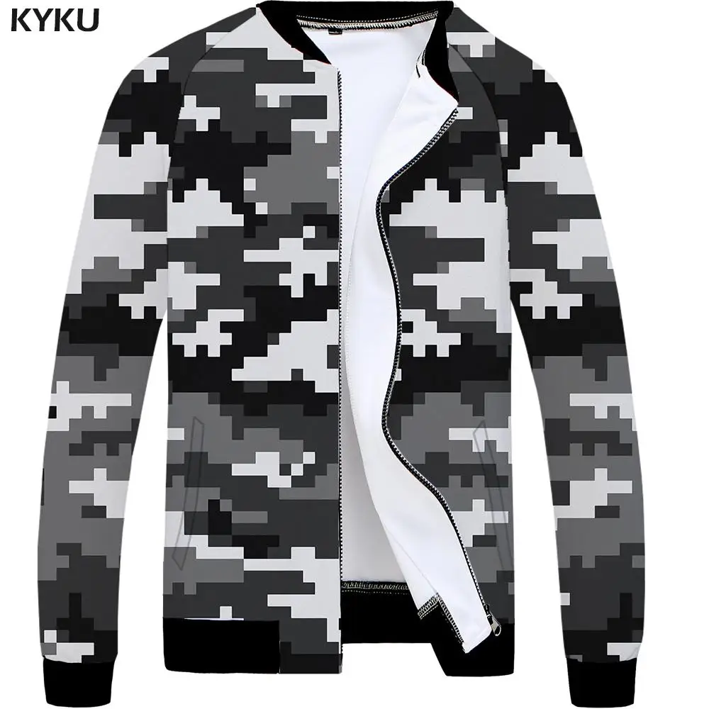 Kyku Brand Camo Jacket Men Colorful Coat Military Bomber Jackets