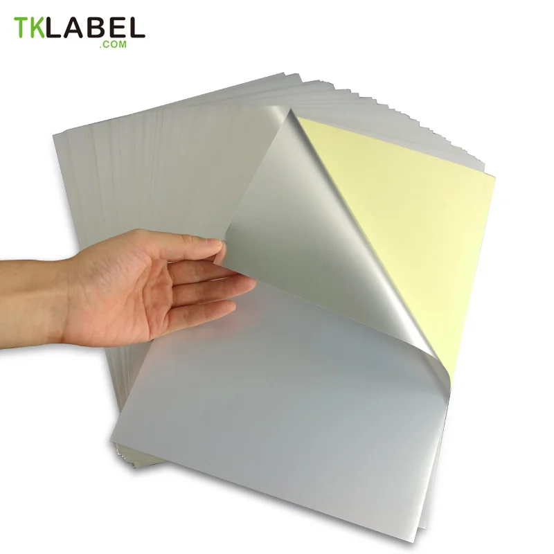 

Matt Sliver PET label A4 sticker labels for inkjet printer, 50 sheets