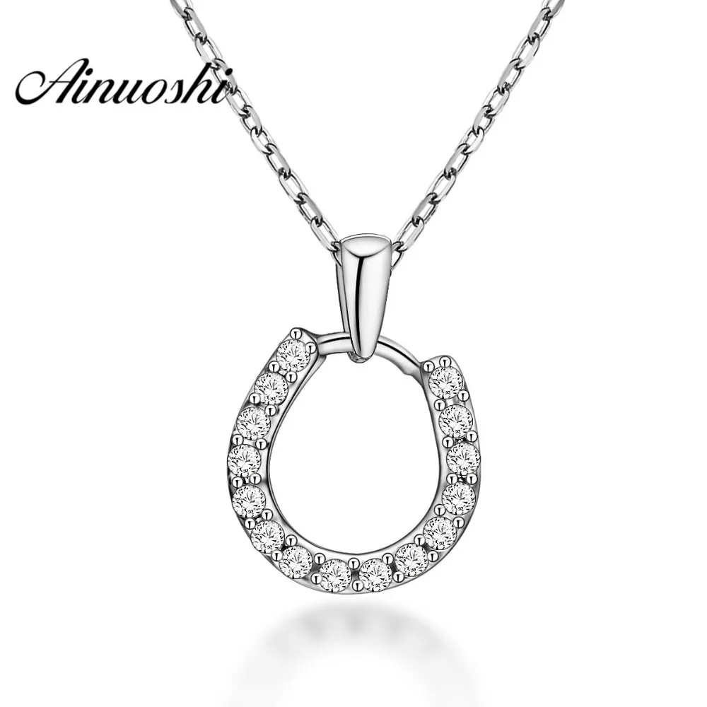 AINUOSHI роскошные 925 пробы серебряный кулон цепочки и ожерелья для женщин кошелек Длинная Серебряная Цепочка Свадебная вечеринка воротник de plata