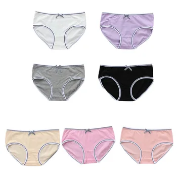 

Candy Short Panties Teenage Solid Pants Underwear Young Girl Briefs Ladies Kids Underpants 9-20Y