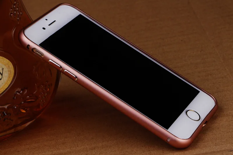 Модный Алюминиевый металлический бампер для iphone 11 Pro защитная рамка для iphone X XS MAX XR 5 6 7 8 Plus чехол bmper - Цвет: Rose Gold