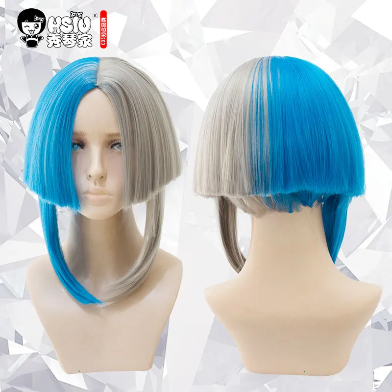 QC HSIU Hoseki no Kuni, парик для косплея, Jade Euclase Land of the Lustrous, костюм для игры, женские короткие парики для взрослых, парики для Хэллоуина, аниме, волосы