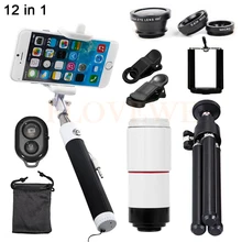 8X зум телеобъектив Lentes телескоп рыбий глаз Широкоугольный макро объектив рыбий глаз для iPhone 6 6 S 7 Plus Объективы для камеры сотового телефона